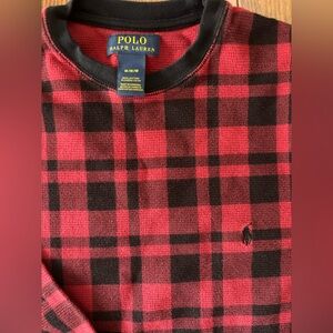 Polo by Ralph Lauren Red and Black Checkered Top Medium